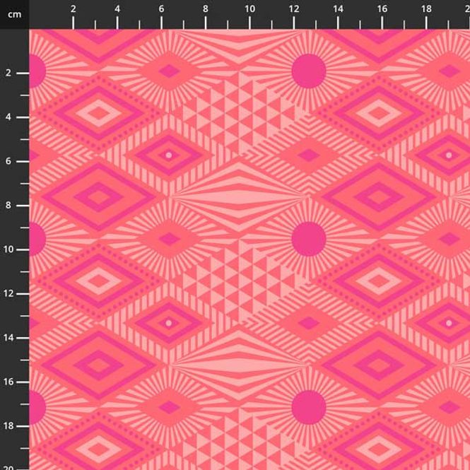 Hovedbilde Tula Pink - Daydreamer - Dragonfruit - geometrisk