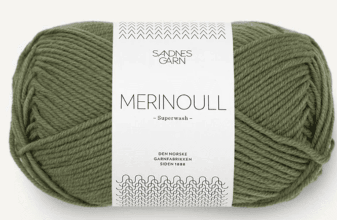 Hovedbilde MERINOULL OLIVENGRØNN 9062