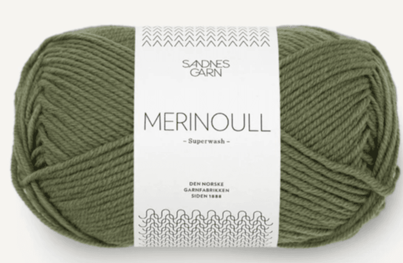 MERINOULL OLIVENGRØNN 9062
