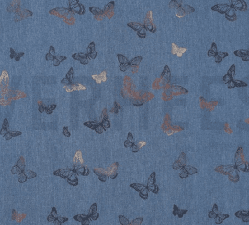 Jeans med sommerfugler 