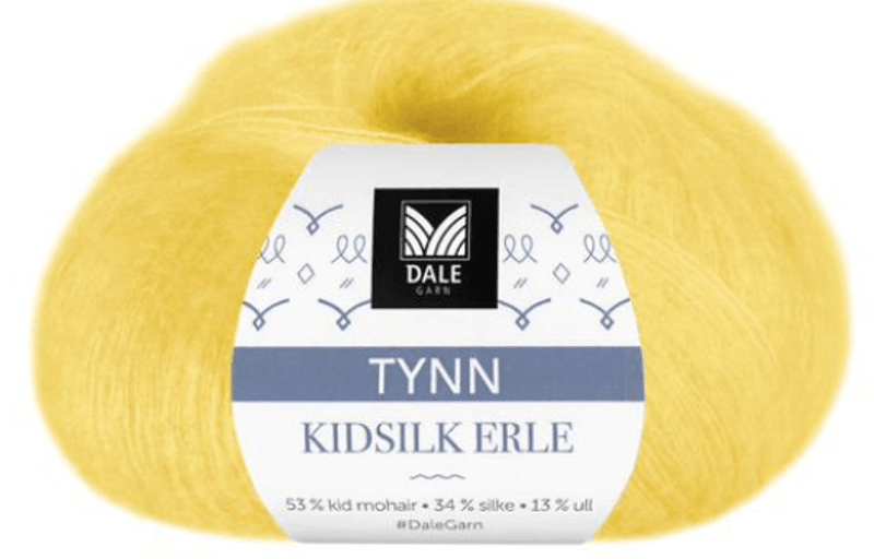 4033 Tynn Kidsilk Erle - Gul